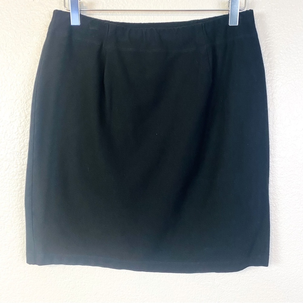Eileen Fisher Black A Line Pull On Skirt Size M